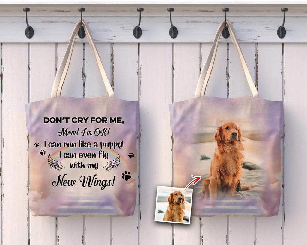 Custom Dog Tote Bag Personalized Dog Mom Gift Dog Toys Totes Pet Gift  Custom Pet Bag Gift For Dog Mom Dog Lover Bag (15L x 15H x 3D, Tri-Color