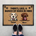 GeckoCustom There’s Like A Bunch Of Dogs In Here Dog Doormat, Dog Lover Gift, Non-slip Welcome Mats, HN590 15" x 24" / Top: Non-Woven Fabric