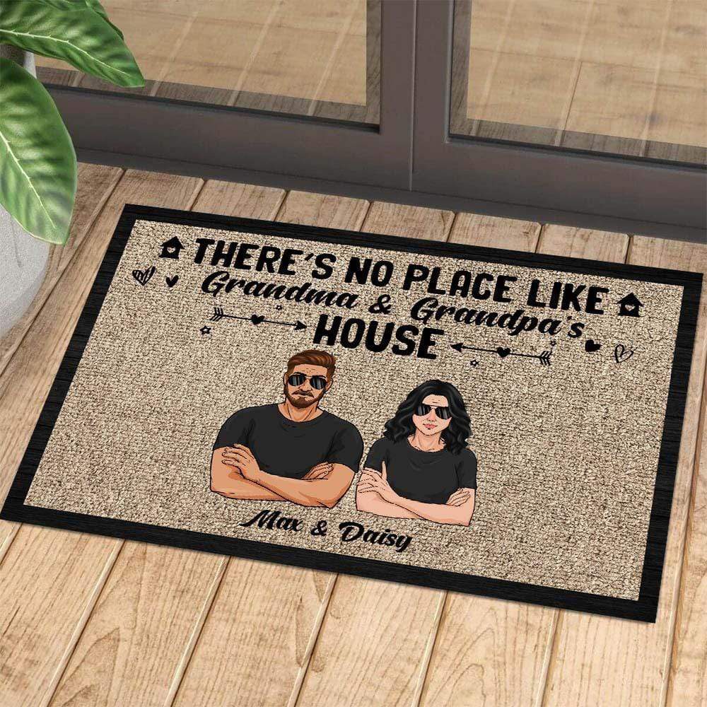There's No Place Like Grandma & Grandpa Family Doormat HN590