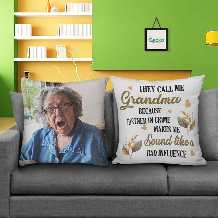 GeckoCustom They Call Me Grandma Family Throw Pillow 13 HN590 14x14 in / Pack 2 (10% OFF)