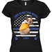 GeckoCustom Thin Blue Line, Custom T-Shirt For Polices, Dog Lovers, SG02 Women V-neck / V Black / S