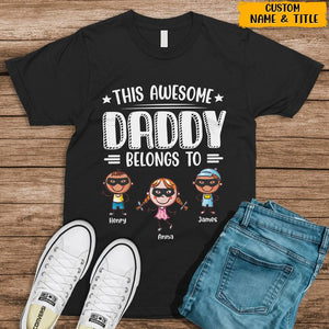 GeckoCustom This Awesome Person Belong To Kids Family Dark Shirt N304 HN590