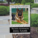 GeckoCustom This Home Is Protected By Dog Flag, Upload Image Flag, Dog Lover Gift HN590 Without flagpole / Polyester / 12" x 18"