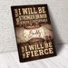 GeckoCustom This Year I Will Be Stronger, Braver, Kinder & Unstoppable Baseball Canvas This Year I Will Be Fierce HN590