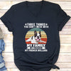 GeckoCustom Three Things You Don't Mess With Vintage Retro Photo Shirt, Personalized Custom Photo Dog  Shirt H458