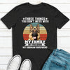GeckoCustom Three Things You Don't Mess With Vintage Retro Photo Shirt, Personalized Custom Photo Dog  Shirt H458
