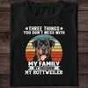 GeckoCustom Three Things You Don't Mess With Vintage Retro Photo Shirt, Personalized Custom Photo Dog  Shirt H458