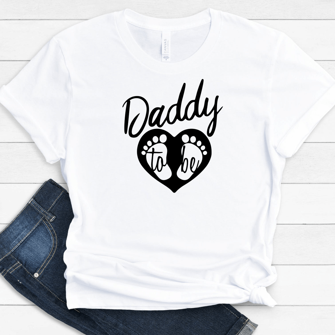 GeckoCustom To Be Daddy Family T-shirt, HN590 Premium Tee / White / S