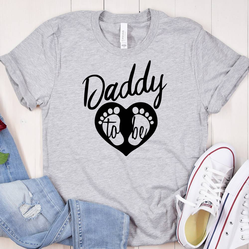 GeckoCustom To Be Daddy Family T-shirt, HN590 Premium Tee / White / S