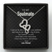 GeckoCustom To My Soulmate Custom Message Card Necklace Double Heart