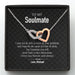 GeckoCustom To My Soulmate Custom Message Card Necklace Interlocking Hearts