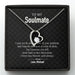 GeckoCustom To My Soulmate Custom Message Card Necklace Forever Love