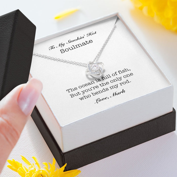 GeckoCustom To My Wife Girlfriend Personalized Funny Message Card Necklace C126 Love Knot
