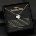 GeckoCustom To My Wife Girlfriend Personalized Message Card Necklace T63 Love Knot