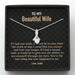 GeckoCustom To My Wife Girlfriend Personalized Message Card Necklace T63 Alluring Beauty