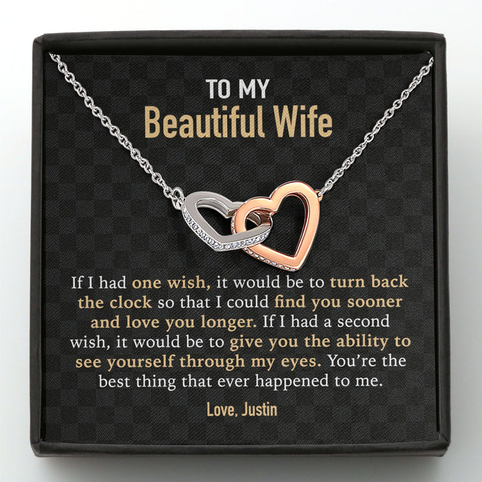 To My Wife Necklace, Gift For Wife, Anniversary Love Heart, Necklace For  Wife | eBay