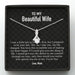 GeckoCustom To My Wife Girlfriend Personalized Message Card Necklace T84 Alluring Beauty