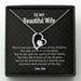 GeckoCustom To My Wife Girlfriend Personalized Message Card Necklace T88 Forever Love