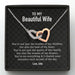 GeckoCustom To My Wife Girlfriend Personalized Message Card Necklace T88 Interlocking Hearts