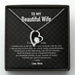 GeckoCustom To My Wife Girlfriend Personalized Message Card Necklace T89 Forever Love