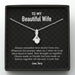 GeckoCustom To My Wife Girlfriend Personalized Message Card Necklace T90 Alluring Beauty