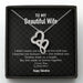 GeckoCustom To My Wife Girlfriend Personalized Message Card Necklace T94