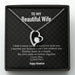 GeckoCustom To My Wife Girlfriend Personalized Message Card Necklace T94 Forever Love