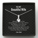 GeckoCustom To My Wife Girlfriend Personalized Message Card Necklace T95 Alluring Beauty