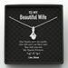 GeckoCustom To My Wife Girlfriend Personalized Message Card Necklace T96 Alluring Beauty