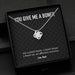 GeckoCustom To My Wife Girlfriend Personalized Message Card Necklace T99 Love Knot