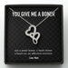 GeckoCustom To My Wife Girlfriend Personalized Message Card Necklace T99 Double Heart