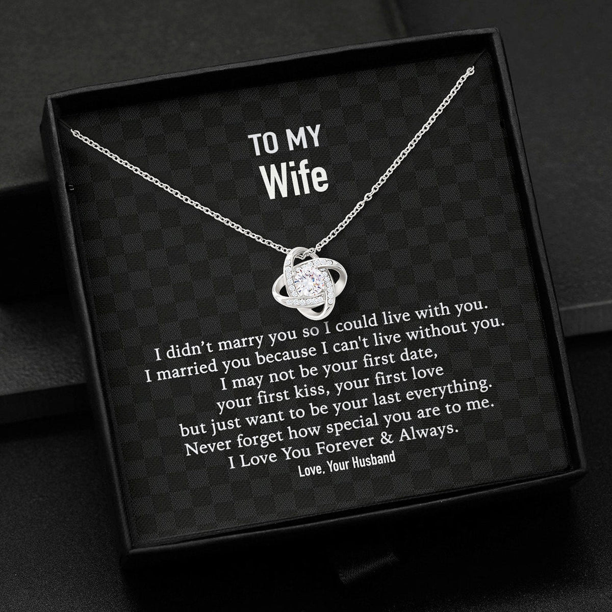 To My Wife Valentines Gift, Wife Necklace From Husband, Gift For Wife –  Winkette Creations