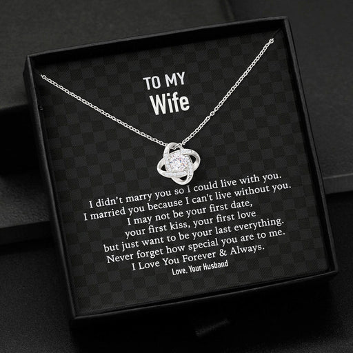 GeckoCustom To My Wife I Didn't Marry Custom Message Card Necklace Love Knot