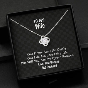 GeckoCustom To My Wife Our Home Custom Message Card Necklace Love Knot