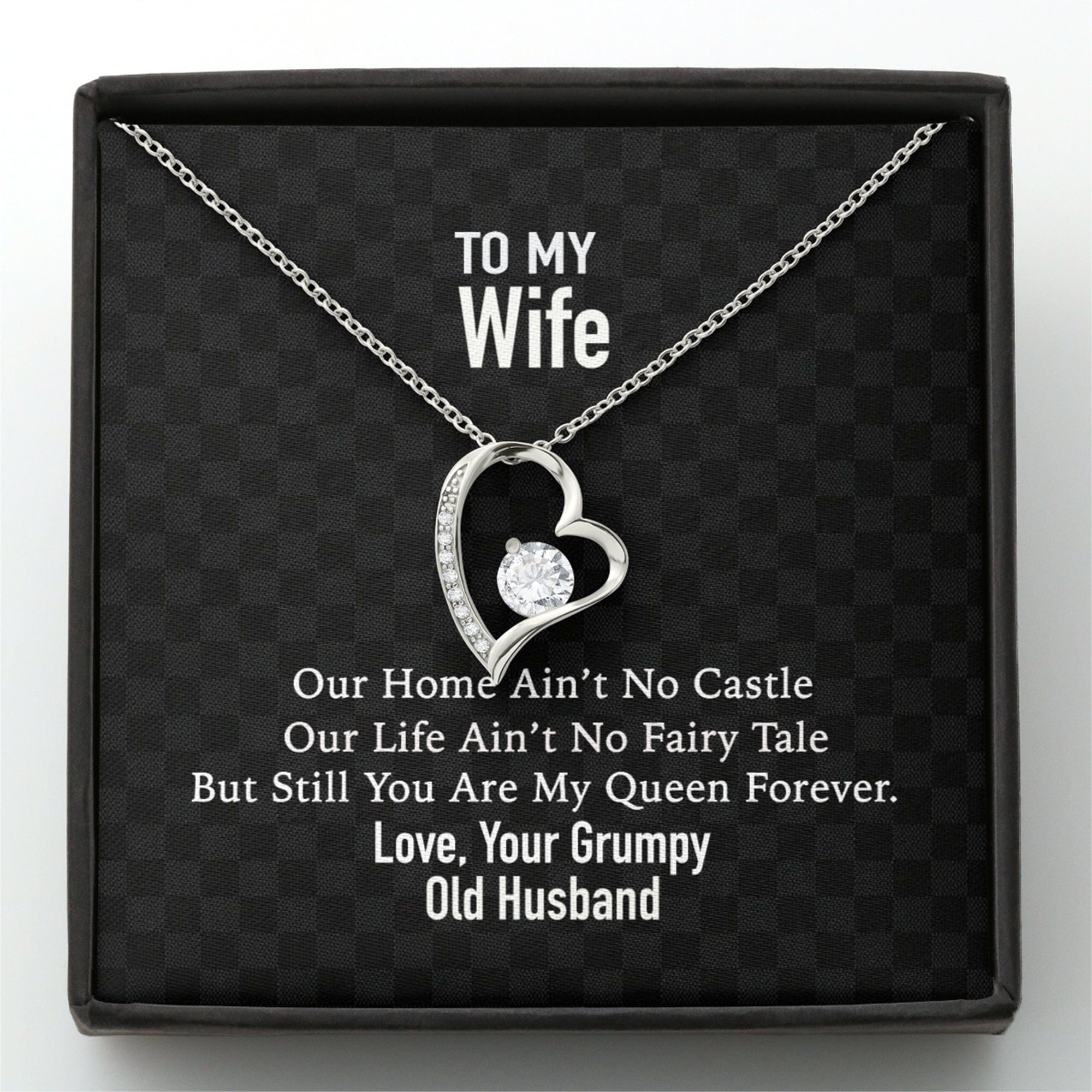 GeckoCustom To My Wife Our Home Custom Message Card Necklace Love Knot
