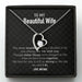 GeckoCustom To My Wife Personalized Message Card Necklace Forever Love