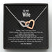 GeckoCustom To My Wife When I Say Custom Message Card Necklace Interlocking Hearts