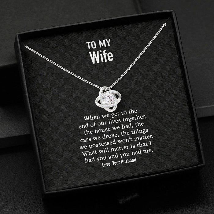 GeckoCustom To My Wife When We Get To The Custom Message Card Necklace