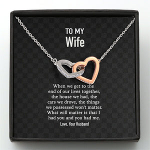 GeckoCustom To My Wife When We Get To The  Custom Message Card Necklace