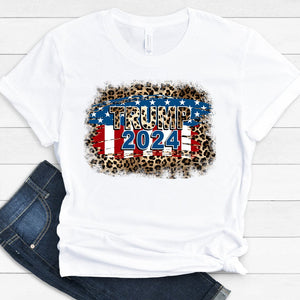 GeckoCustom Trump 2024 Politic Shirt, HN590 Unisex T-Shirt / Sport Grey / S