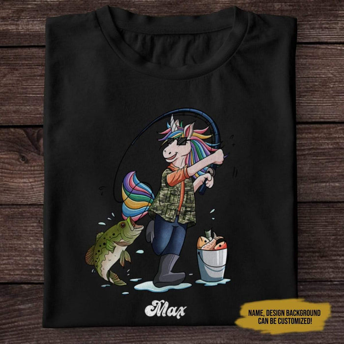 GeckoCustom Unicorn Shirt, Unicorn Fishing Shirt, Gift For Unicorn Fishing Lovers