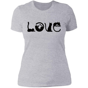 GeckoCustom Unisex Sweatshirt Hoodie, Cat Lover Gift, Love Cat Ladies' T-Shirt / Heather Grey / X-Small