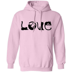 GeckoCustom Unisex Sweatshirt Hoodie, Cat Lover Gift, Love Cat Pullover Hoodie / Light Pink / S