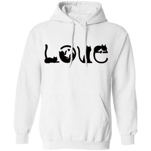 GeckoCustom Unisex Sweatshirt Hoodie, Cat Lover Gift, Love Cat Pullover Hoodie / White / S