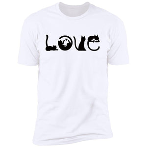 GeckoCustom Unisex Sweatshirt Hoodie, Cat Lover Gift, Love Cat Premium Short Sleeve T-Shirt / White / X-Small