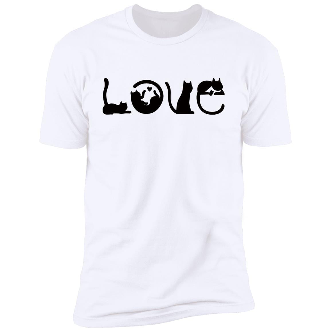 GeckoCustom Unisex Sweatshirt Hoodie, Cat Lover Gift, Love Cat Premium Short Sleeve T-Shirt / White / X-Small