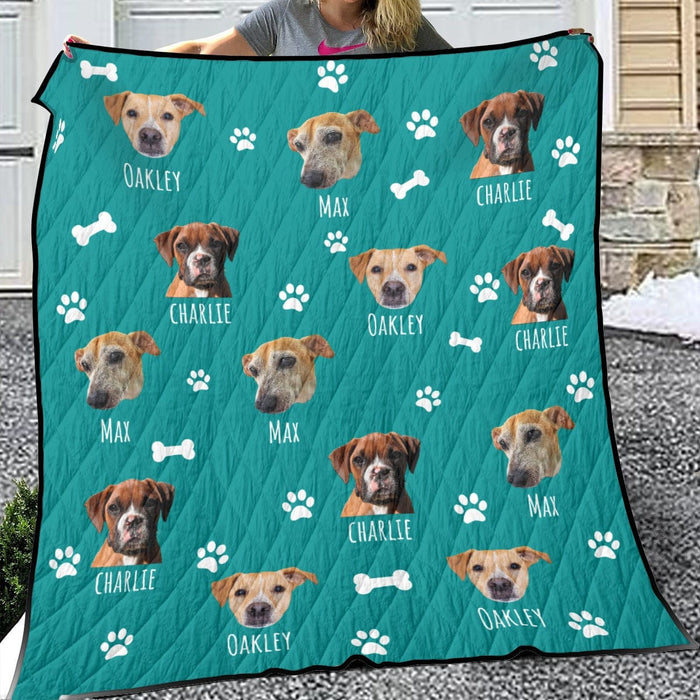 GeckoCustom Upload Dog Photo Dog Quilt Blanket T368 HN590