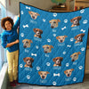 GeckoCustom Upload Dog Photo Dog Quilt Blanket T368 HN590
