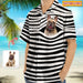 GeckoCustom Upload Dog Photo With Zebra Stripe Hawaiian Shirt K228 889081