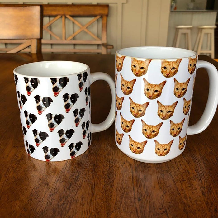 GeckoCustom Upload Image Portrait Coffee Mug For Dog, Cat, HN590